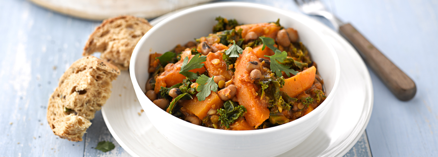 Butternut Squash Stew with Curly Kale - Vegetarian Society