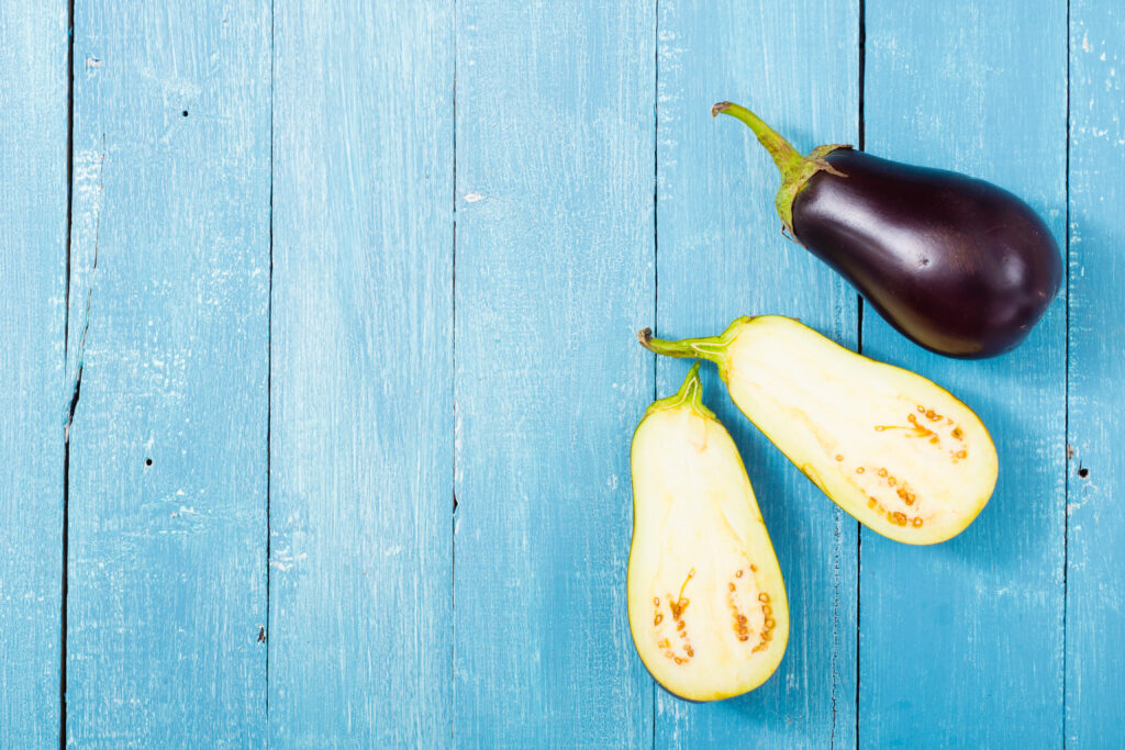 Aubergine, Chickpea, Pomegranate and Feta Salad - Vegetarian Society
