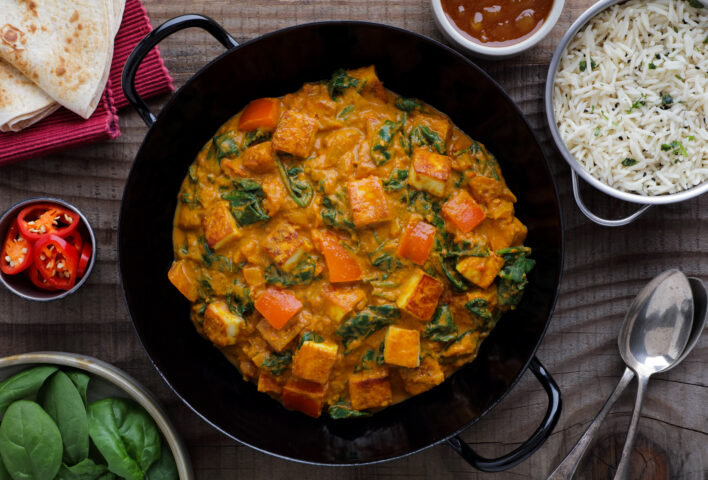 Paneer and Spinach Tikka Masala