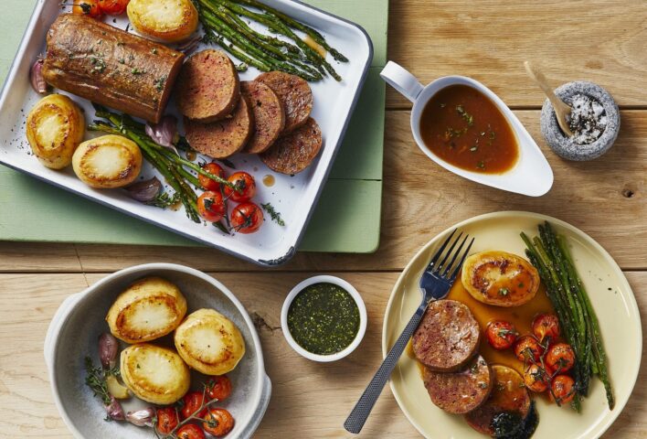 Seitan roast dinner