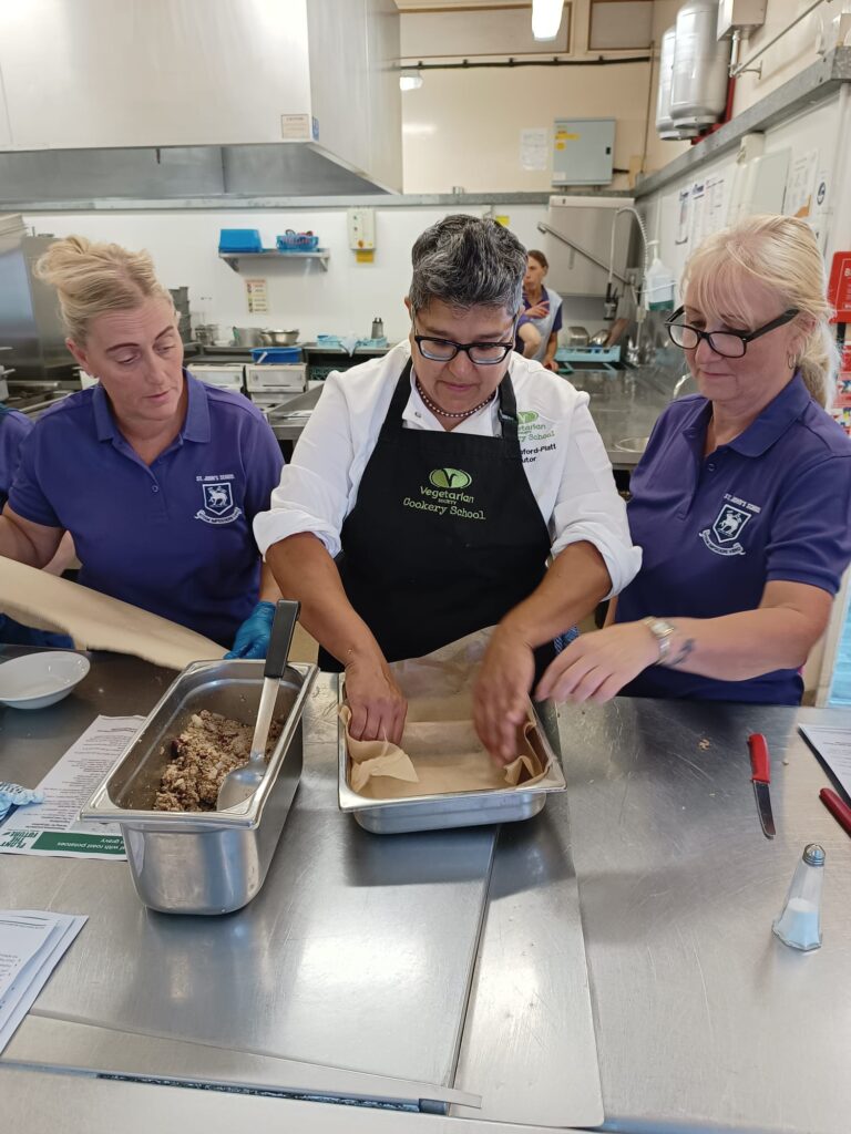 Maz training caterers at St Johns school
