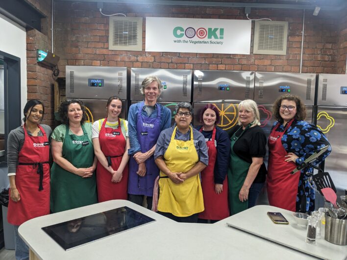 The Fareshare team with tutor Maz.
